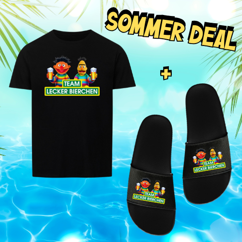 Team Lecker Bierchen | Basic Fun Shirt Unisex + Badelatschen