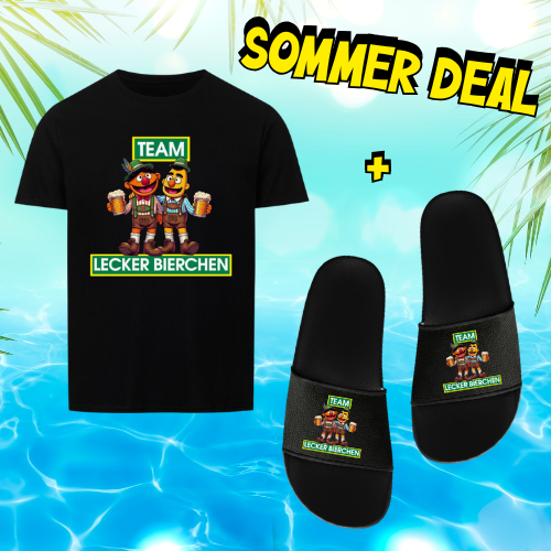 Team Lecker Bierchen Limited Edition | Basic Shirt Unisex + Badelatschen