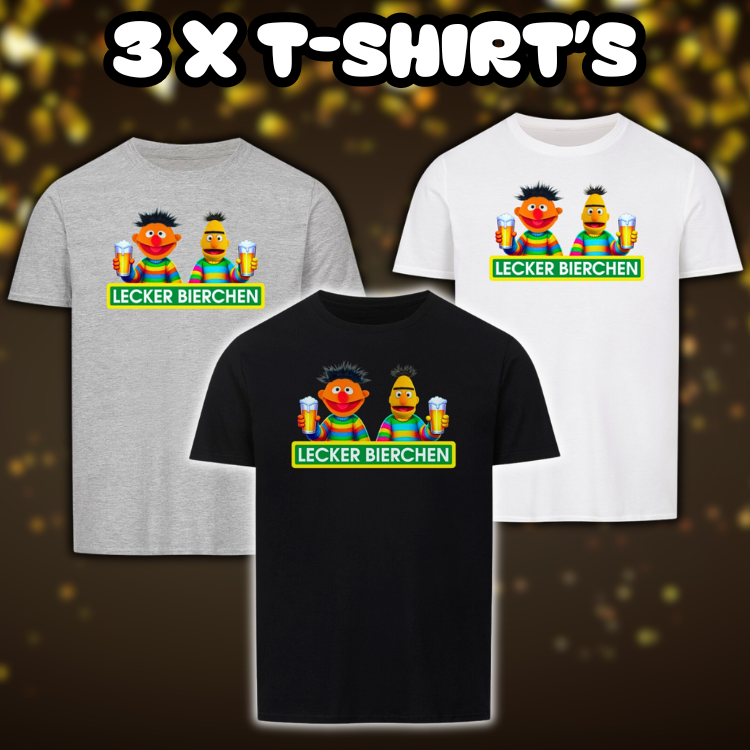 Lecker Bierchen Fun Shirt | 3 x T-Shirt's - Bundle