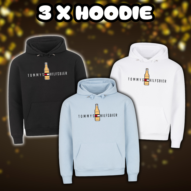 3 x Tommys Hilfsbier | Hoodie Bundle