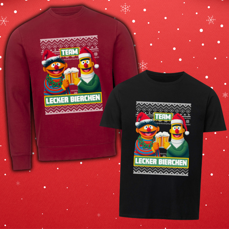 Team Lecker Bierchen Weihnachten | Sweatshirt & Shirt Bundle