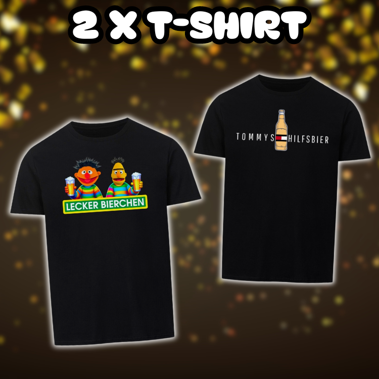 Lecker bierchen und Tommys Hilfsbier | 2x T-Shirt's - Bundle
