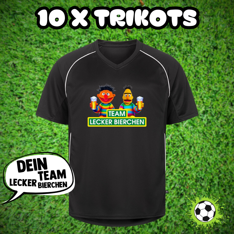 10 x Trikots Team Lecker Bierchen Fußball Spezial | Sparpaket