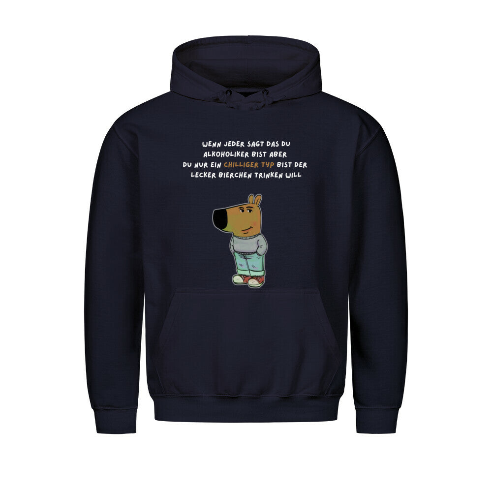 Chilliger Typ x Lecker Bierchen Hoodie Navy Blau