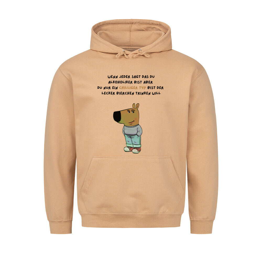 Chilliger Typ x Lecker Bierchen Hoodie sand