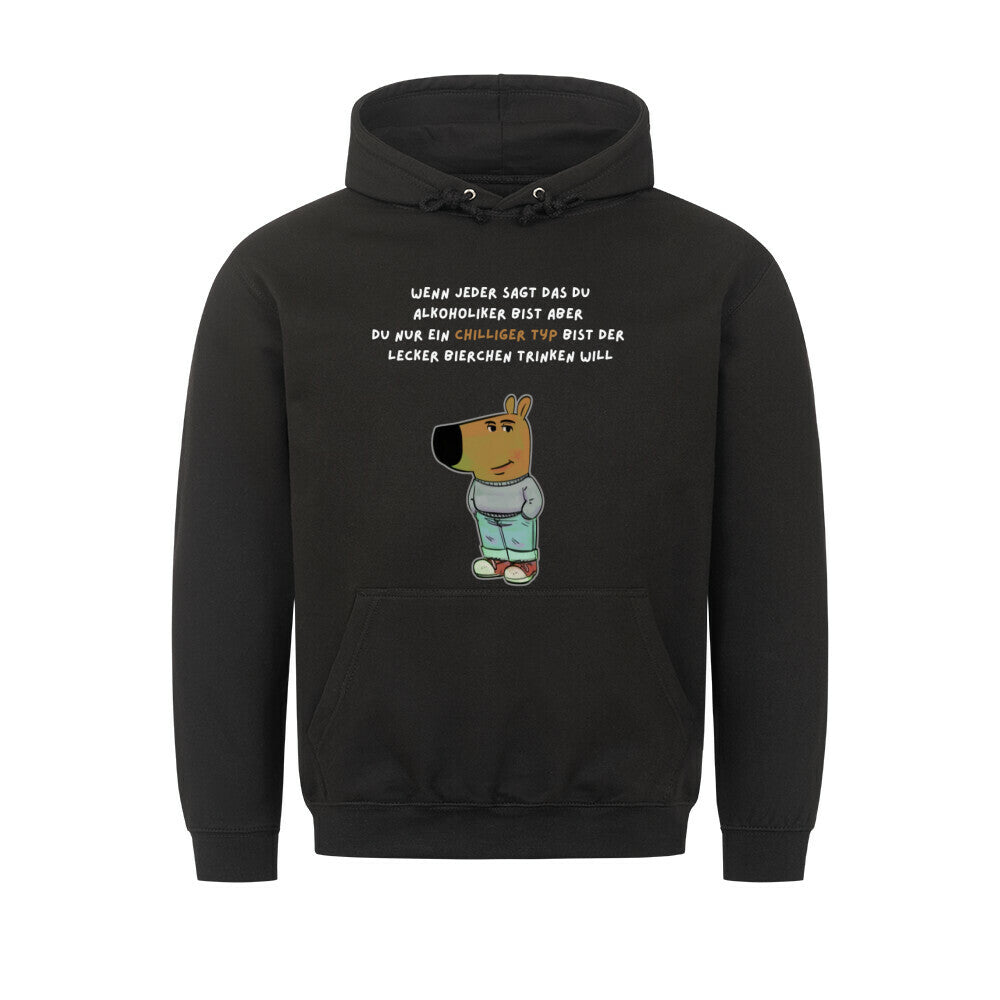 Chilliger Typ x Lecker Bierchen Hoodie schwarz