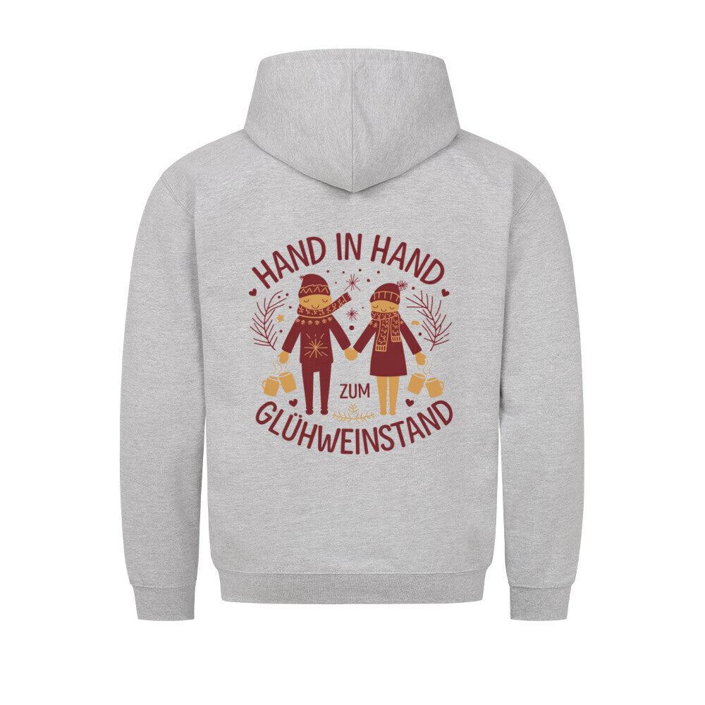 Hand in Hand zum Glühweinstand Hoodie Grau