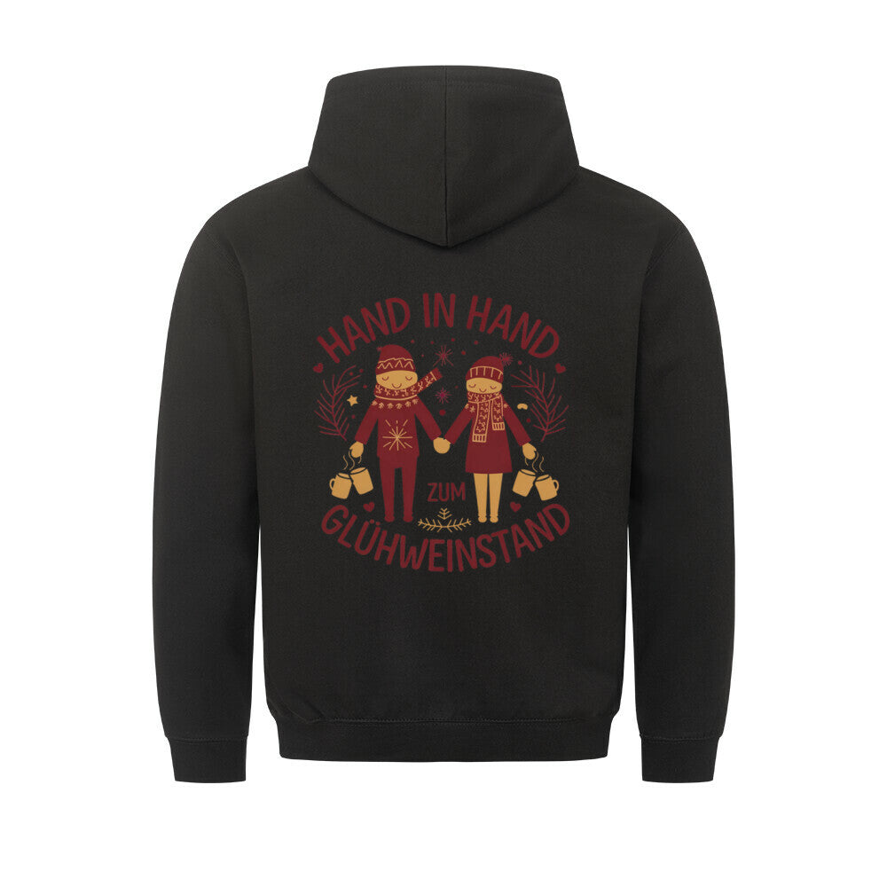 Hand in Hand zum Glühweinstand Hoodie Schwarz