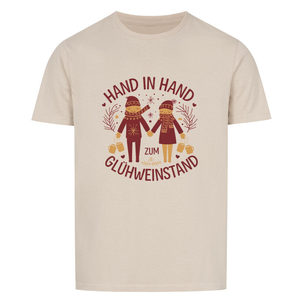 Hand in Hand zum Glühweinstand Shirt Creme Weiß