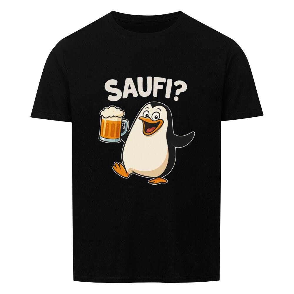 Schwarzes Shirt Saufi Pinguin Megatoon