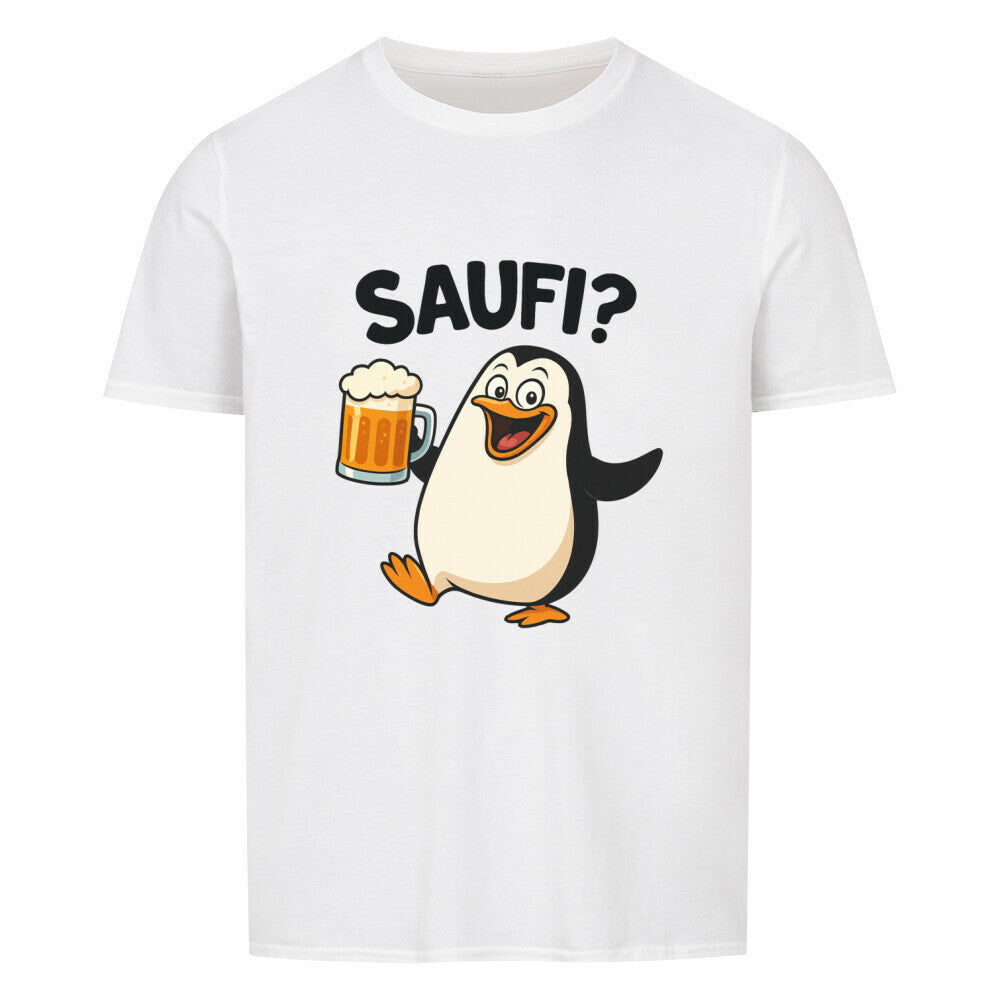 Weiß Shirt Saufi Pinguin Megatoon