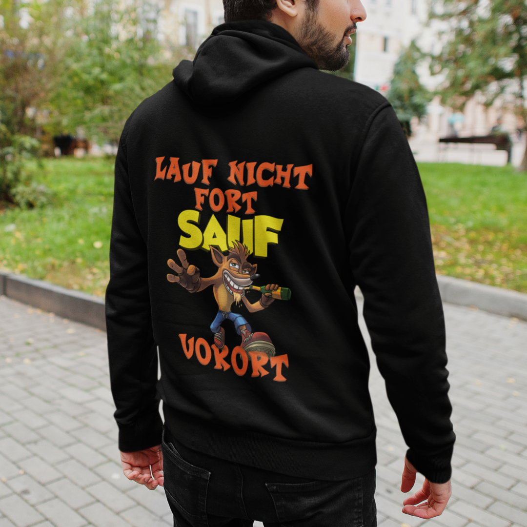 Lauf Nicht Fort Sauf Vorort Rückendruck | Hoodie