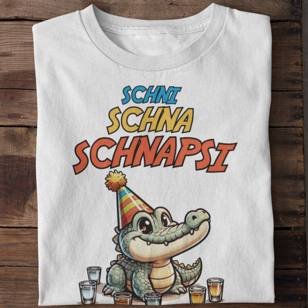 Schni Schna Schnapsi Party Krokodil | Fun Shirt Unisex