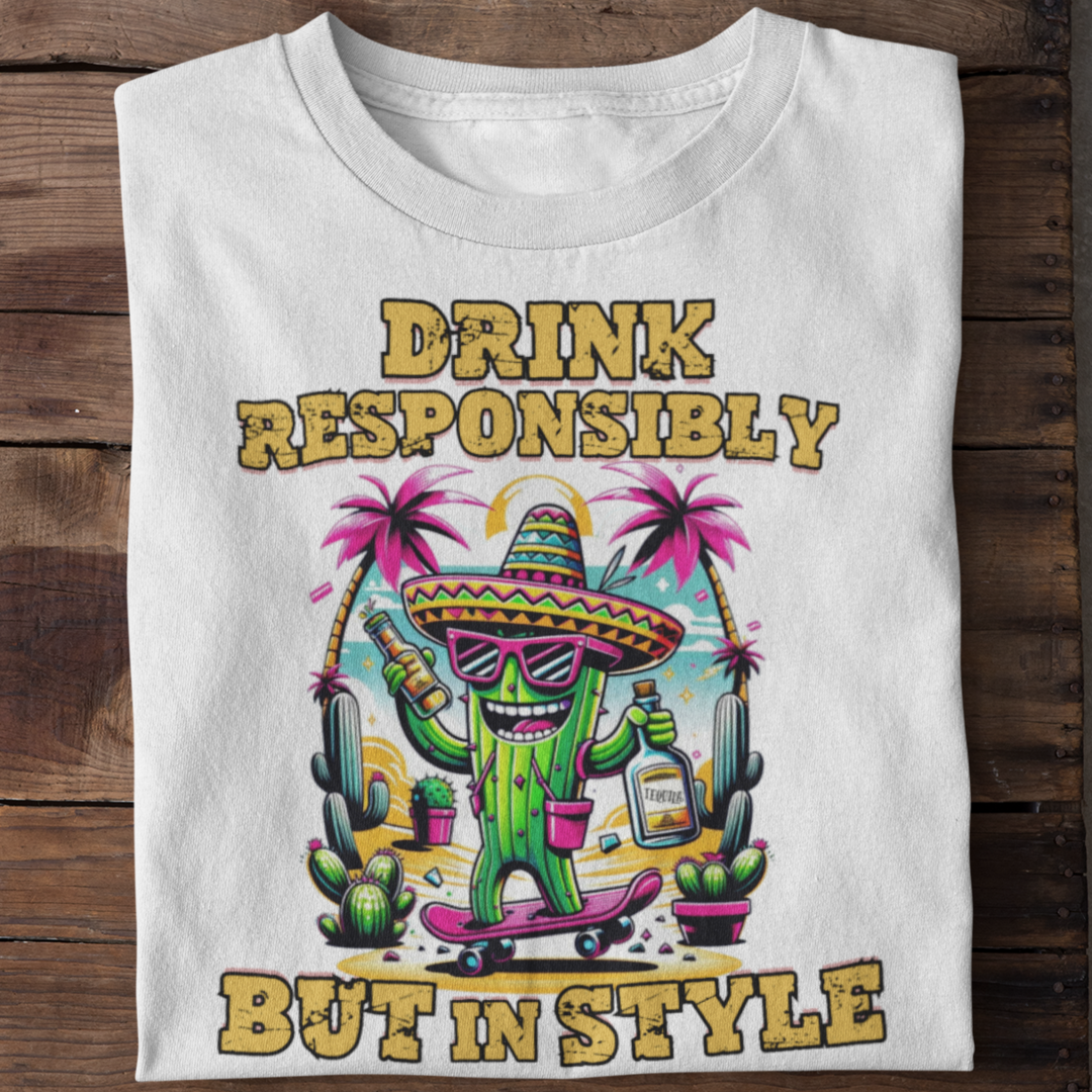 Drink Responsibly But In Style - Organic Shirt