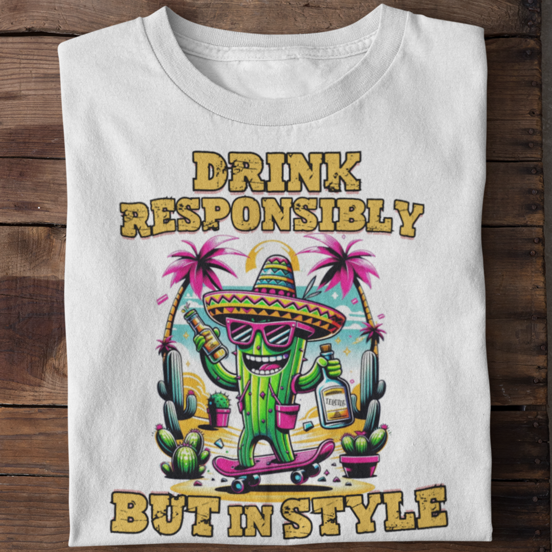 Drink Responsibly But In Style | Organic Shirt
