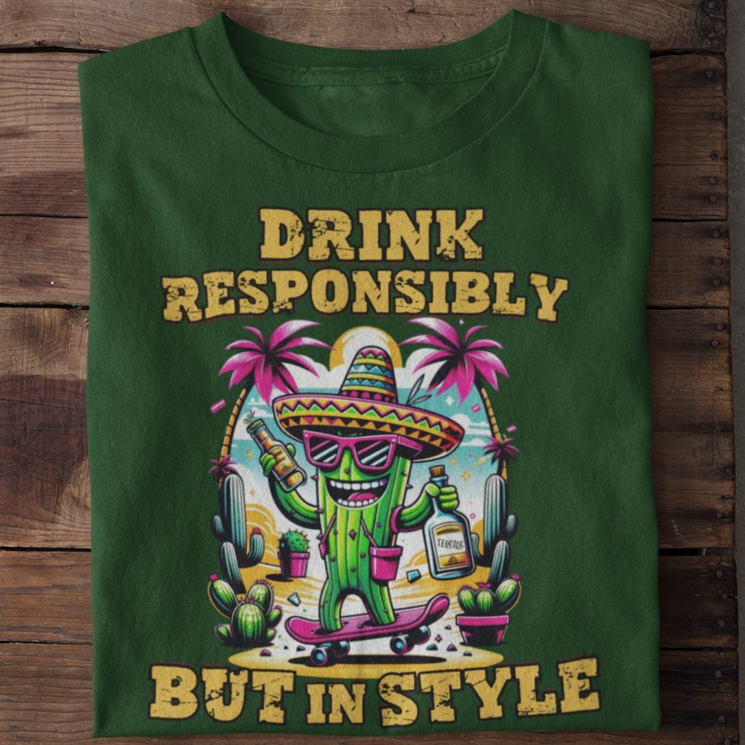 Drink Responsibly But In Style - Organic Shirt