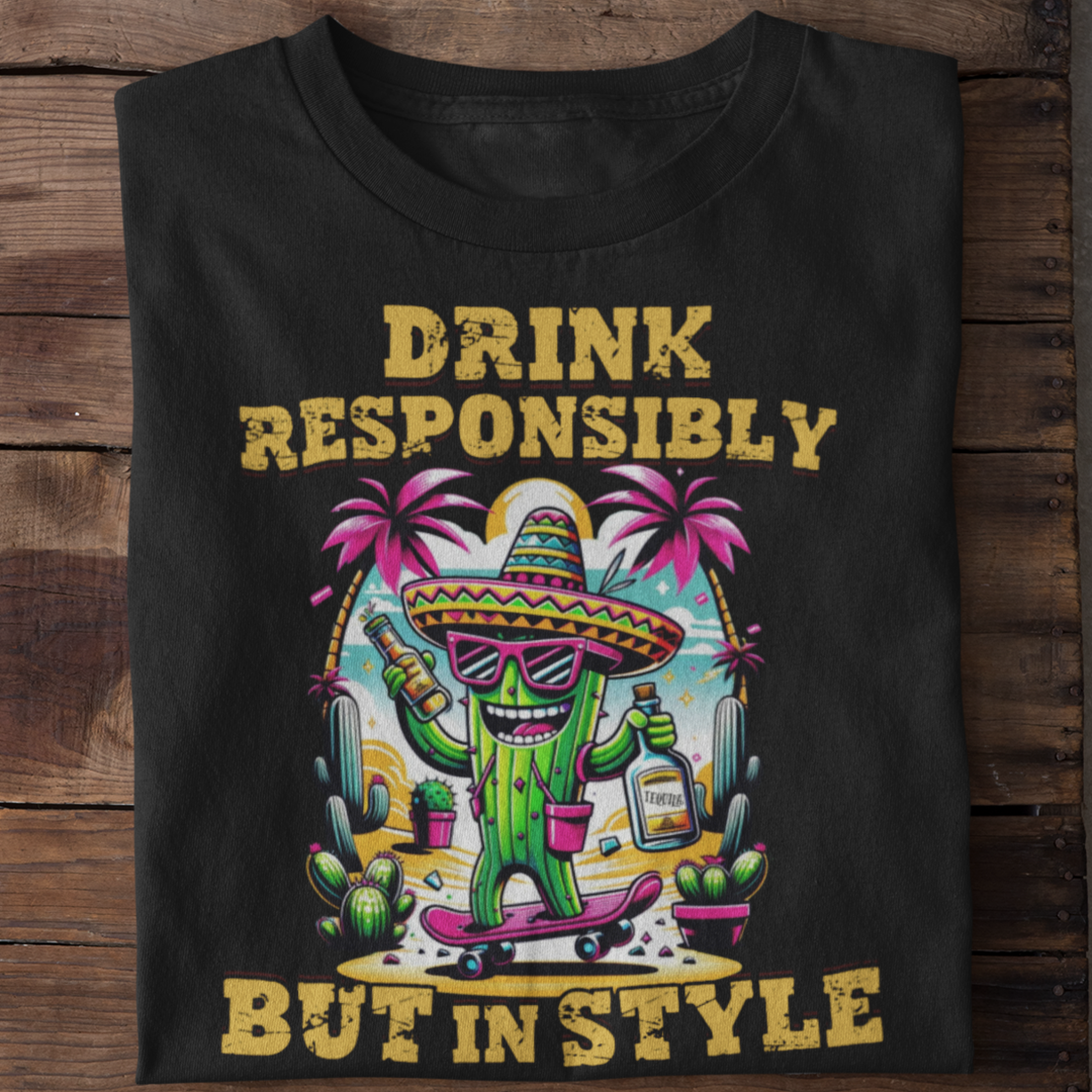 Drink Responsibly But In Style | Organic Shirt