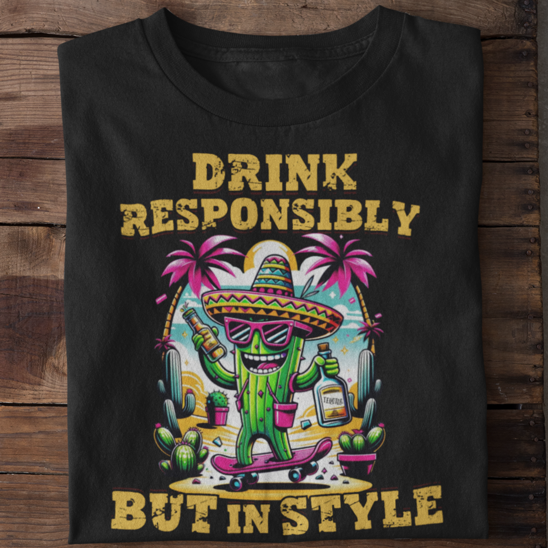 Drink Responsibly But In Style - Organic Shirt