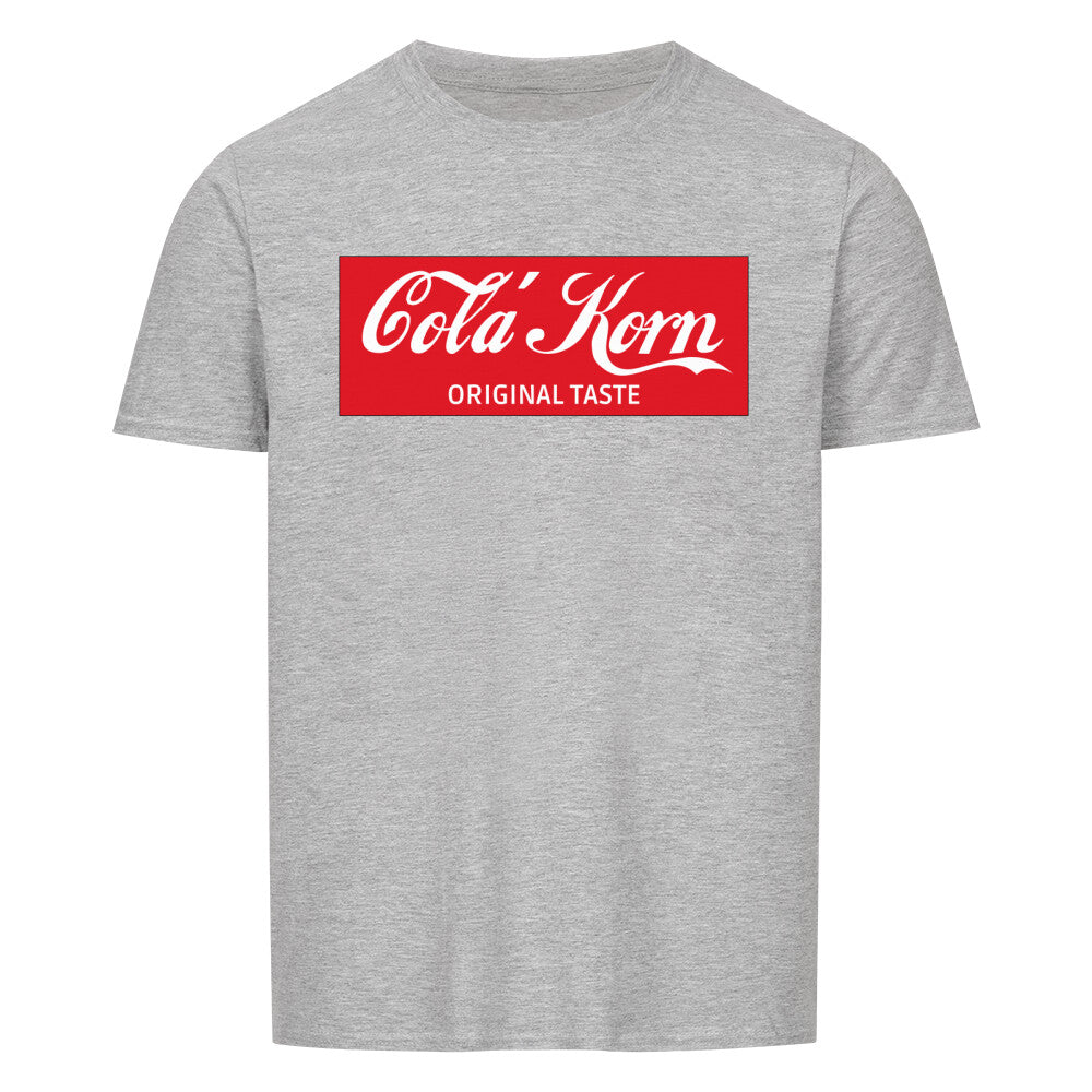 Witziges Cola Korn Shirt in Grau von Megatoon – perfektes Sauf-Shirt für jeden Anlass.