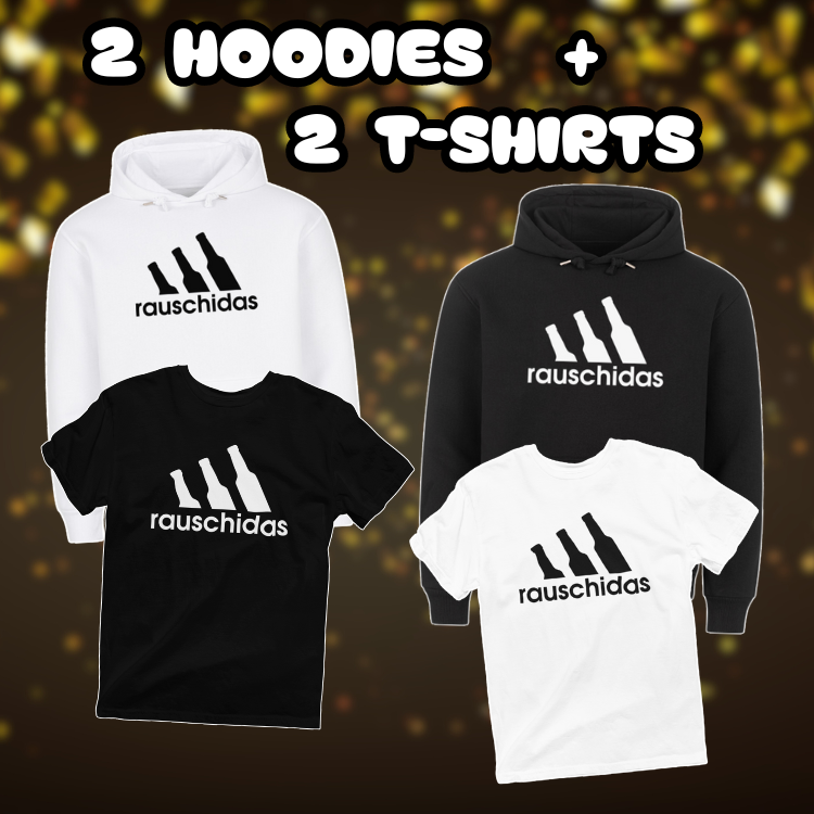 Rauschidas 2 x Hoodies + 2 x T-Shirts - Bundle
