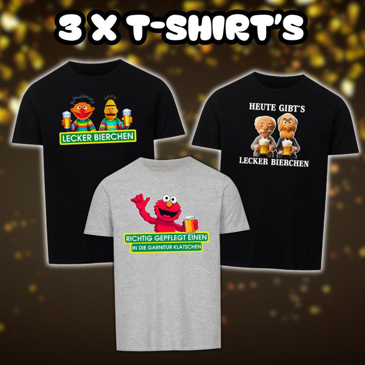 3 x T-Shirt's | Bestseller Pack | Bundle