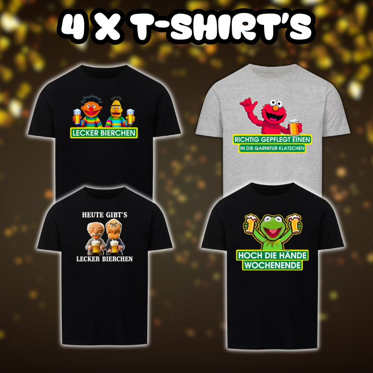 4 x T-Shirt's | Party Pack | Bundle