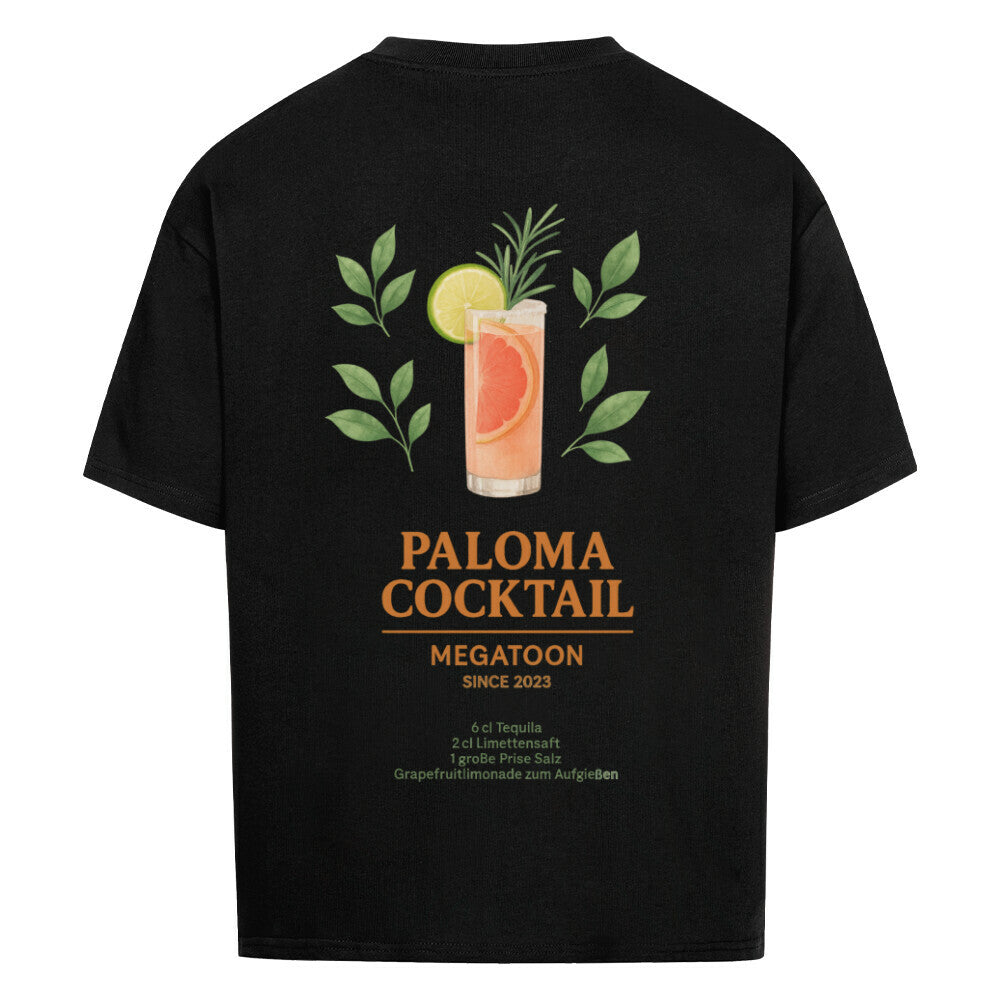 Paloma Cocktail Oversize Shirt Schwarz Rueckendruck